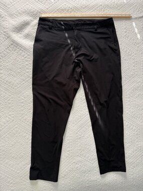 Lululemon Commission Pant Slim Fit Warpstreme Black Men's Size 36